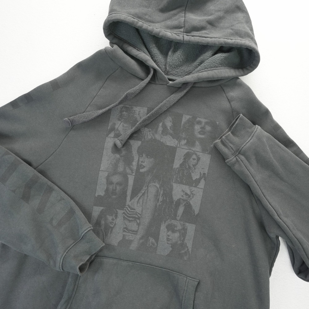 Taylor Swift The Eras Tour Hoodie Charcoal Grey Medium Concert Merch Raglan